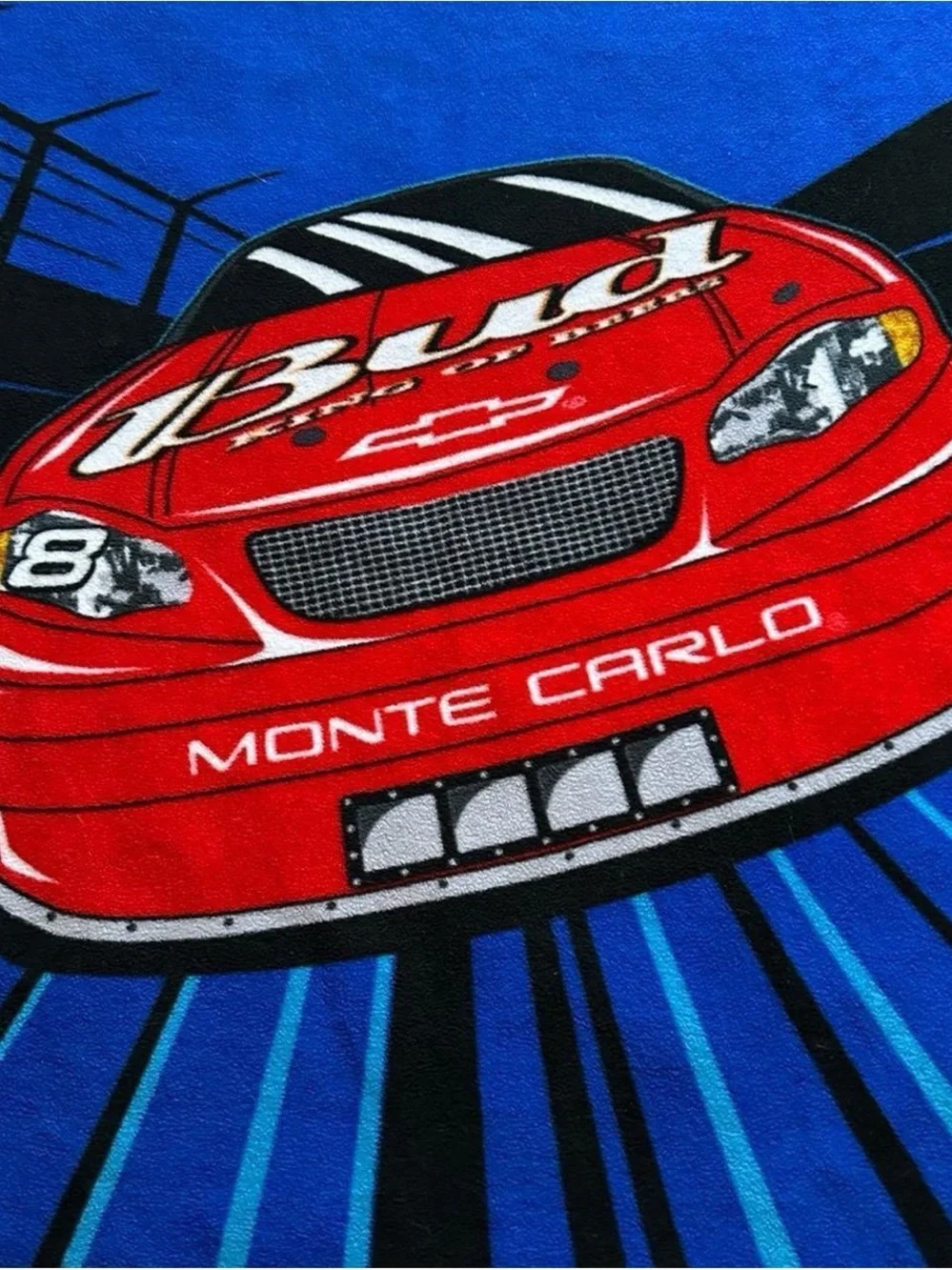 NASCAR Dale Earnhardt Jr. Monte Carlo Racing Car Throw - Red & Blue